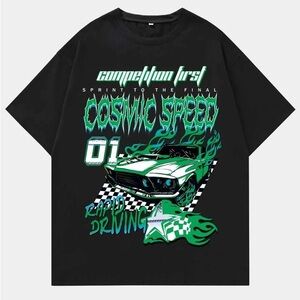 ROMWE SHEIN Cosmic Speed Street Life Y2K Graphic T-shirt